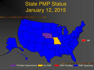 State PMP Status January 12, 2015 DC  Partially Implemented
