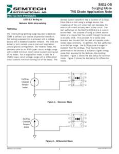 SI01-06  Surging Ideas TVS Diode Application Note PROTECTION PRODUCTS LC03-3.3 Testing to