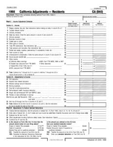 1998 Schedule CA[removed]California Adjustments — Residents, 1998 FTB 3885A - Depreciation and Amortization Adjustments, 1998 Schedule D[removed]California Capital Gain or Loss Adjustment