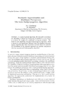 Stochastic Approximation and Multilayer Perceptrons: The Gain Backpropagation Algorithm
