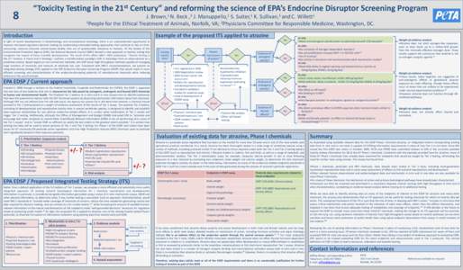 “Toxicity Testing in the  8 st 21