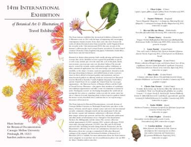 14th INTERNATIONAL EXHIBITION 1. Chen Li-Jun (China) Liparis, Liparis gibbosa [Liparis gibbosa Finet, Orchidaceae], 2007, ink on paper