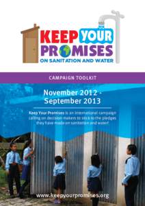 PR MISES  ON SANITATION AND WATER CAMPAIGN TOOLKIT  November 2012 September 2013