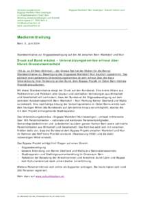 Unterstützungskomitee Engpass Wankdorf-Muri beseitigen c/o Präsidialdirektion Stadt Bern Abteilung Aussenbeziehungen und Statistik Junkerngasse 47, 3000 Bern 8 [removed]