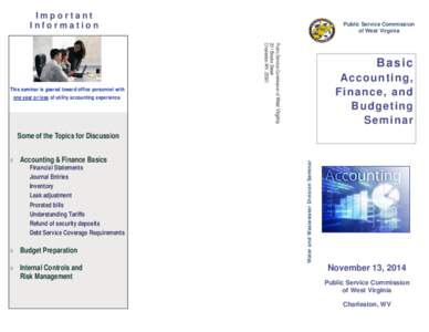 Important Information one year or less of utility accounting experience.  Public Service Commission of West Virginia