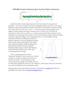 FIW 6004: STUDENT SEMINAR- QUANTITATIVE TOPICS IN ECOLOGY alpha[1] chains 1:[removed][removed]