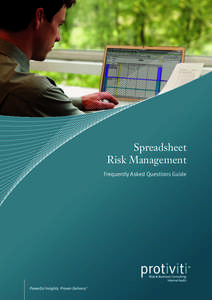 Spreadsheet Risk Management Frequently Asked Questions Guide Table of contents Introduction.  .  .  .  .  .  .  .  .  .  .  .  .  .  .  .  .  .  .  .  .  .  .  .  .  .  .  .  .  .  .  .  .  .  .  .  .  .  .  .  .  .  . 