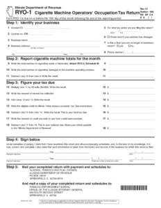 Use your mouse or Tab key to move through the fields. Use your mouse or space bar to enable check boxes. Illinois	Department	of	Revenue