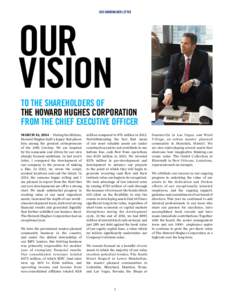 CEO SHAREHOLDER LETTER  OUR VISION  TO THE SHAREHOLDERS OF