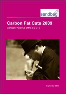 Carbon Fat Cats 2009 Company Analysis of the EU ETS September 201 0  About Sandbag