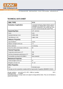 TECHNICAL DATA SHEET CMC TYPE[removed]Examples of application