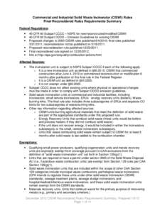 Microsoft Word - CISWI Requirements Summary[removed]docx