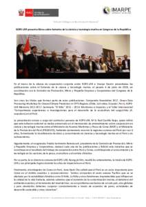 “Año del Diálogo y la Reconciliación Nacional”  KOPE-LAR presenta libros sobre fomento de la ciencia y tecnología marina en Congreso de la República En el marco de la alianza de cooperación conjunta entre KOPE-