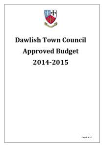 Dawlish Town Council Approved Budget[removed]Page 1 of 12