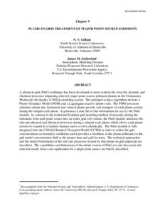 EPA/600/R[removed]Chapter 9 PLUME-IN-GRID TREATMENT OF MAJOR POINT SOURCE EMISSIONS  N. V. Gillani