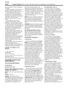 [removed]Federal Register / Vol. 65, No[removed]Friday, July 28, [removed]Rules and Regulations Communications, USDA, Washington, DC 20250.