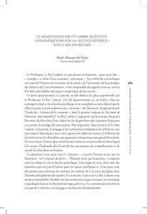 Le Grand-Justicier et l’Arbre de justice : Considérations sur la « justice retenue » sous l’Ancien Régime Paolo Alvazzi del Frate Università di Roma III