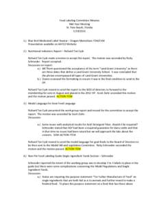 Microsoft Word - Feed Labeling Committee Minutes[removed]doc