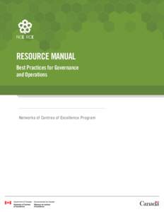 RESOURCE MANUAL Best Practices for Governance and Operations April 2014