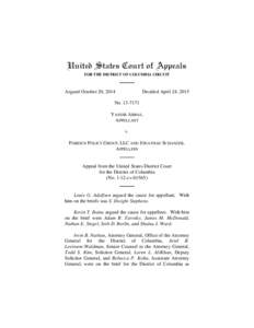 United States Court of Appeals FOR THE DISTRICT OF COLUMBIA CIRCUIT Argued October 20, 2014  Decided April 24, 2015