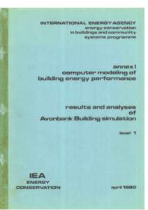 I  results and analyses of Avonbank Building simulation level 1