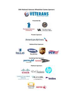 35th National Veterans Wheelchair Games Sponsors  Presented By Premier Sponsors