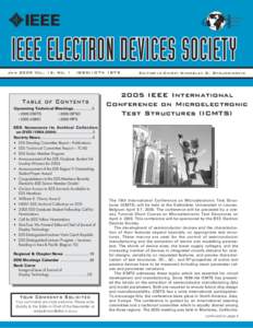 E LECTRON DEVICES S OCIETY IEEE ELECTRON DEVICES SOCIETY ISSN: