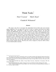 Microsoft Word - Think Tanks--JCE--final