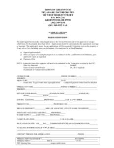 Major Subdivision Application 09