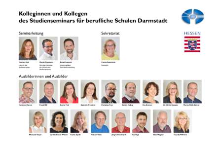 Kolleginnen und Kollegen des Studienseminars für berufliche Schulen Darmstadt Sekretariat Seminarleitung