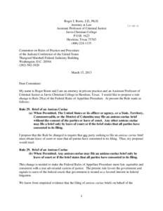 Roger I. Roots, J.D., Ph.D. Attorney at Law Assistant Professor of Criminal Justice Jarvis Christian College P.O.B[removed]Hawkins, Texas 75765