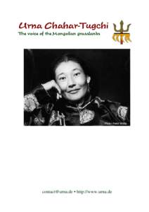 Urna Chahar-Tugchi The voice of the Mongolian grasslands