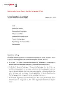 Geoinformation Kanton Glarus – Operative Fachgruppe (OFGeo)  Organisationskonzept Version[removed]