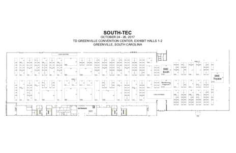 SOUTH-TEC  OCTOBER, 2017 TD GREENVILLE CONVENTION CENTER, EXHIBIT HALLS 1-2 GREENVILLE, SOUTH CAROLINA CAFE SEATING