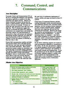 7.  Command, Control, and Communications  Area Description