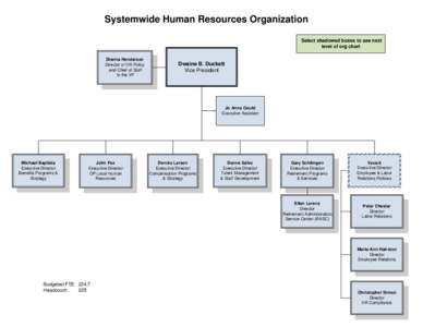 Systemwide Human Resources Organization Select shadowed boxes to see next level of org chart Dianna Henderson Director of HR Policy and Chief of Staff