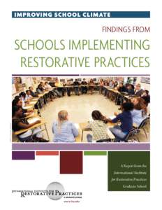 Ethics / Restorative practices / Bethlehem /  Pennsylvania / Pottstown Senior High School / International Institute for Restorative Practices / Pennsylvania / Restorative justice