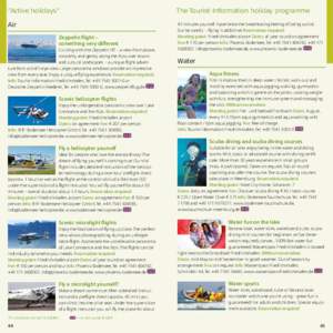 “Active holidays“  The Tourist-Information holiday programme Air