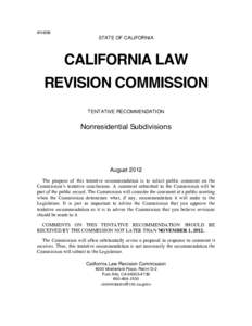 #H-858  STATE OF CALIFORNIA CALIFORNIA LAW REVISION COMMISSION