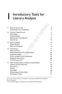 AL  1 Introductory Tools for Literary Analysis