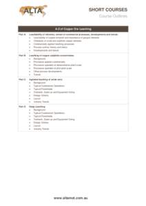 Copper extraction techniques / Leaching / Copper / Gangue / Mintek / Chemistry / Matter / Heap leaching