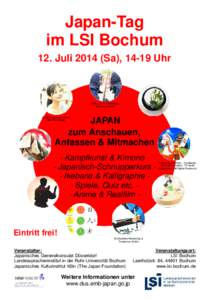 Japan-Tag im LSI Bochum 12. Juli[removed]Sa), 14-19 Uhr © Düsseldorf Marketing & Tourismus GmbH
