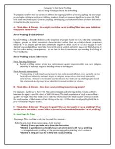 Racial profiling / Criminology / National security / Social interpretations of race / Profiling / Predictive profiling / Airport racial profiling in the United States / Offender profiling / Law enforcement / Race and crime