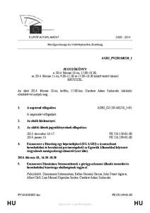 [removed]EURÓPAI PARLAMENT Mezőgazdasági és Vidékfejlesztési Bizottság  AGRI_PV(2014)0210_1