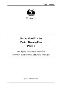 Sharing Good Practice Project Business Plan