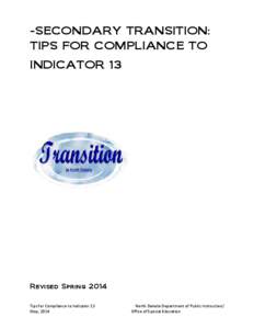 Microsoft Word - Tips for Compliance to Indicator 13 Spring 2014.docx