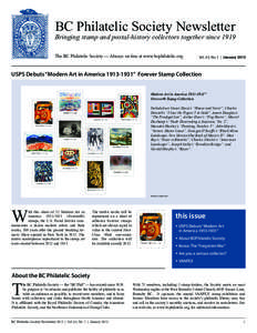 BC Philatelic Society Newsletter  Bringing stamp and postal-history collectors together since 1919 The BC Philatelic Society — Always on line at www.bcphilatelic.org  Vol. 63, No. 1 | January 2013