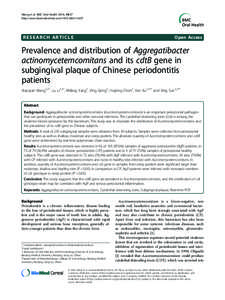 Proteobacteria / Health / Periodontitis / Chronic periodontitis / Aggregatibacter actinomycetemcomitans / Periodontal pathogen / Cytolethal distending toxin / Periodontal disease / Aggressive periodontitis / Medicine / Human anatomy / Periodontology