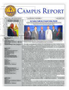 Campus Report Morris College - Office of Public Relations PRESIDENT’S CALENDAR m