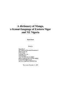 Kanuri language / NV2 / NV1 / Nvidia / Video cards / Languages of Africa